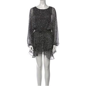LoveShackFancy black silver star mini dress size medium